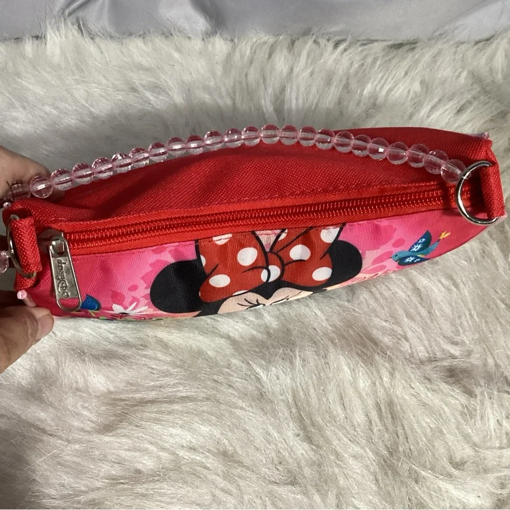 Disney Minnie Mouse Child’s Shoulder Handbag w/ Beaded Strap EUC